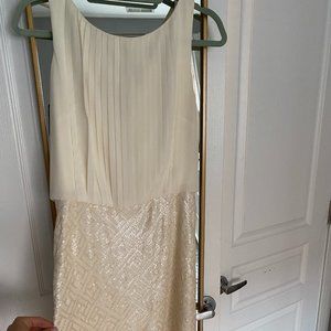 White/Cream sequin cocktail dress